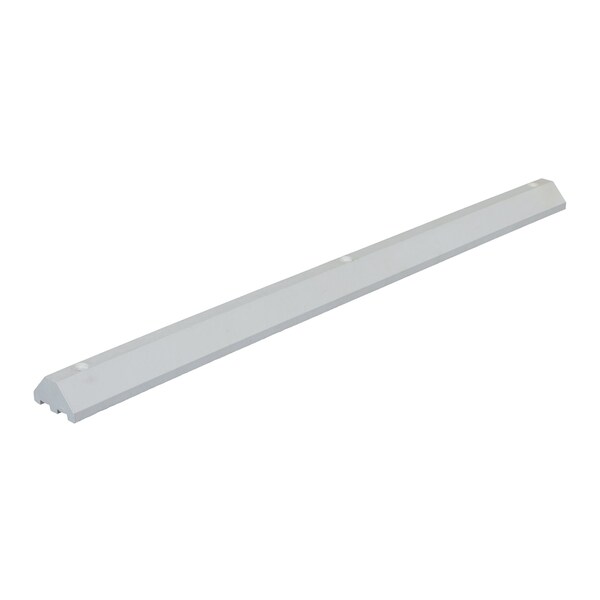 Car Stop, Plastic, 3 3/4 in Height, 6 ft Length, White